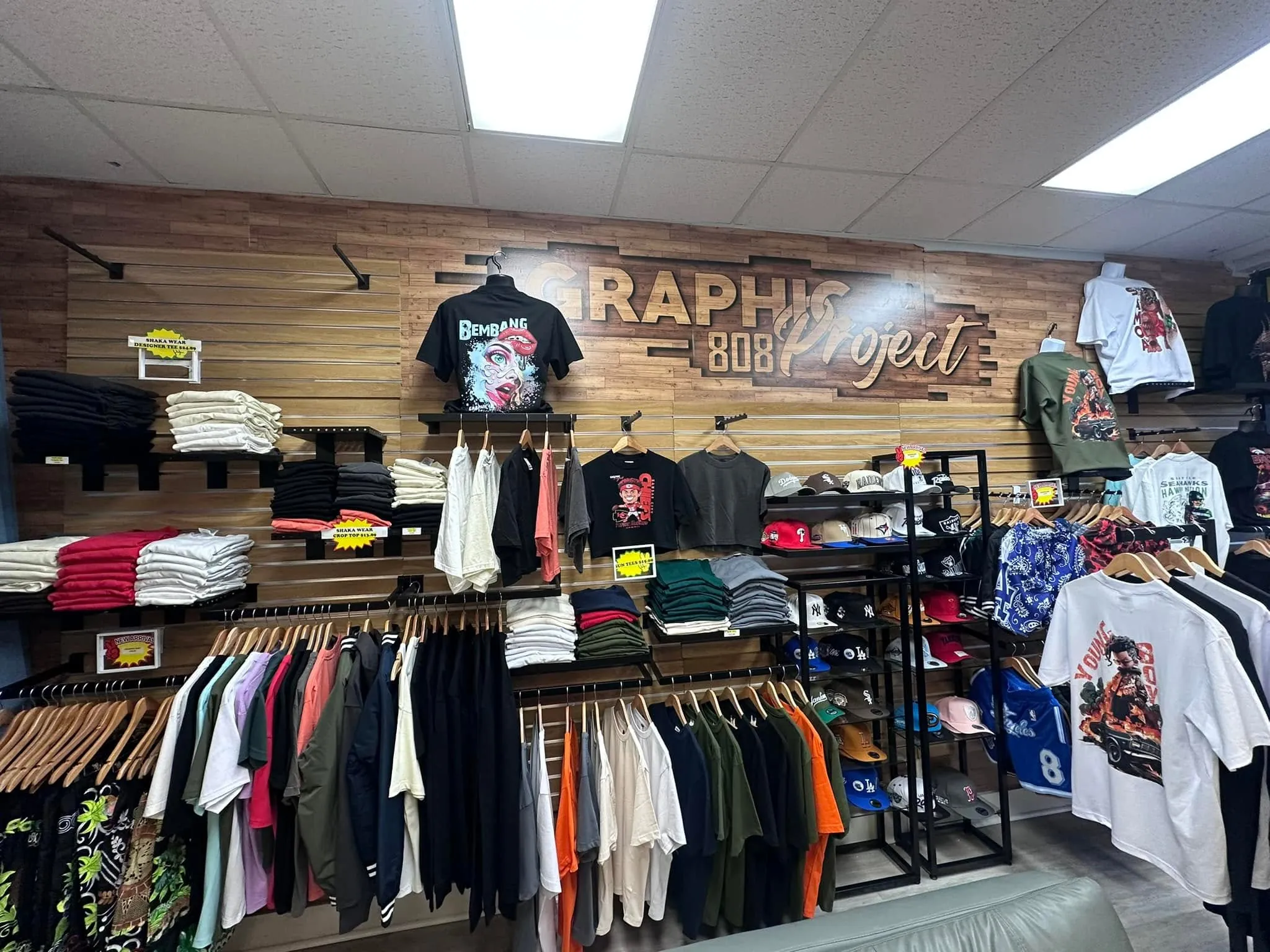 Inside the Graphic Project 808 storefront in Kalihi